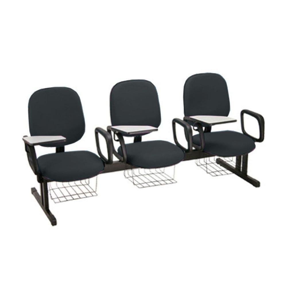 Cadeira Escolar em longarina para Escolas Linha Uno Cinza