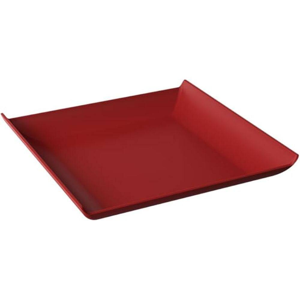 Prato Quadrado de Sobremesa 16cm Vermelho 10536/0465 - Coza