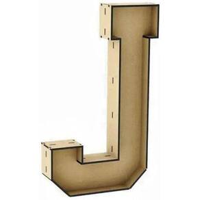 Letra Caixa Grande J Mdf 30Cm De Altura Decoração