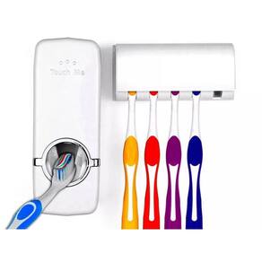 Dispenser Aplicador Creme Dental Pasta Dente Suporte Escovas