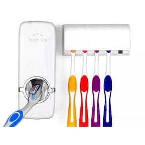 Dispenser Aplicador Creme Dental Pasta Dente Suporte Escovas