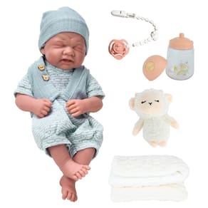 Boneca Bebê Reborn Flofy Com Acessórios Enxoval Menino 35cm