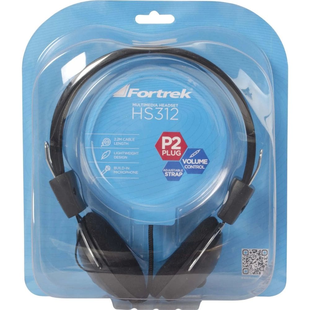 Fone de Ouvido Fortrek HS312 Preto com Microfone P2