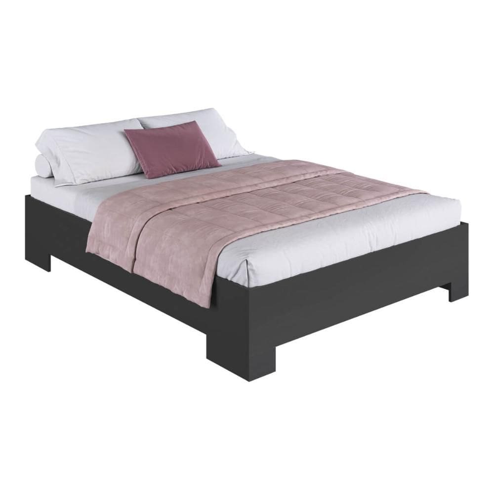 Cama Casal Box com Estrado CX1140 190x140cm Grafite - Art In Móveis