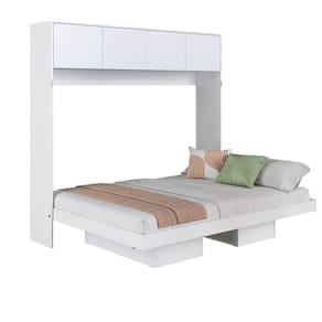 Cama Articulada Casal Horizontal com 4 Nichos 4 Portas CH1145 140cm Branco - Art In Móveis