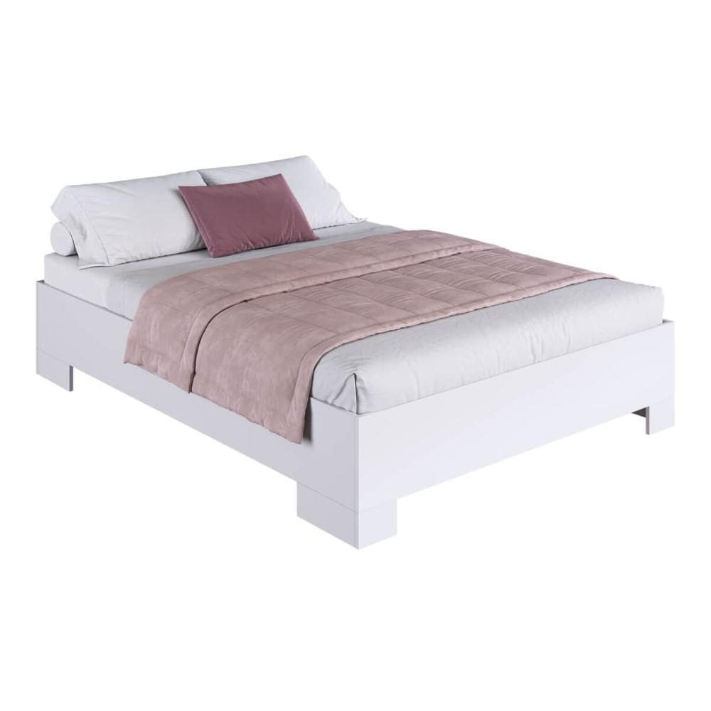 Cama Box Casal Queen com Estrado CX1160 200x160cm Branco - Art In Móveis