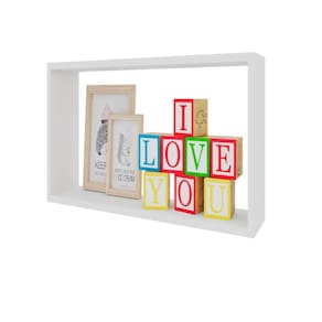 Nicho Organizador Infantil para Brinquedos Multiuso NI7030 70x30cm Branco - Art In Móveis