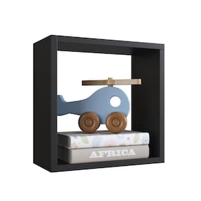 Nicho Organizador Infantil para Brinquedos Multiuso NI3030 30x30cm Preto - Art In Móveis