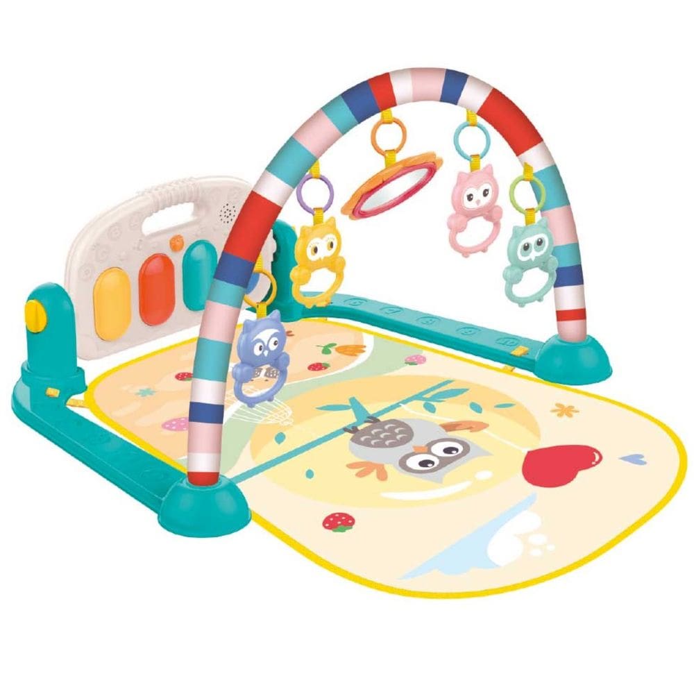 Tapete de Atividade Infantil Ginásio Musical Azul Bebê Piano