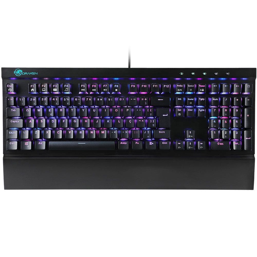 Teclado Mecanico Gamer DN202 Descanso Switch Blue RGB - DRAXEN