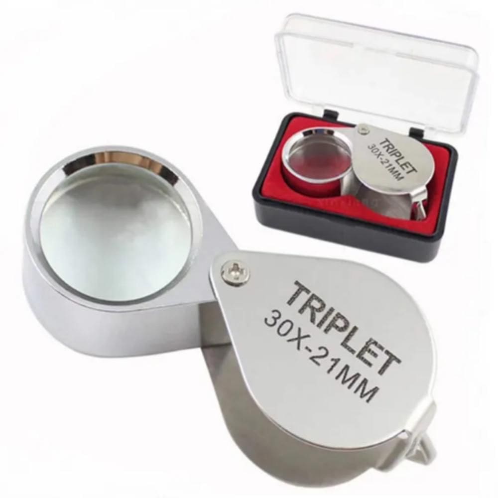 Lupa De Bolso 30X21mm Articulada Portatil Zoom Para Joalheria Relojoeiro Ourives Eletronica