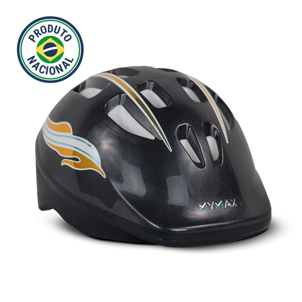 Capacete Infantil Bike Ciclismo com regulagem Preto - MYMAX