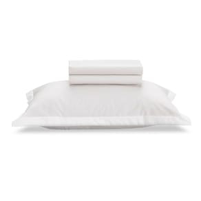 Jogo De Cama Solteiro King Karsten 180 Fios 3 Peças Branco
