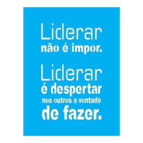 Stencil Tamako Liderar Não É Impor - 15X20Cm - Ref A2704