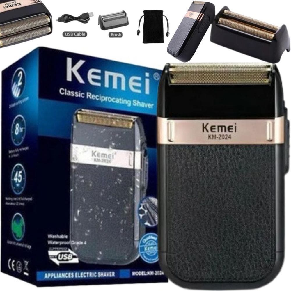 Barbeador Elétrico Kemei 2024 Preciso