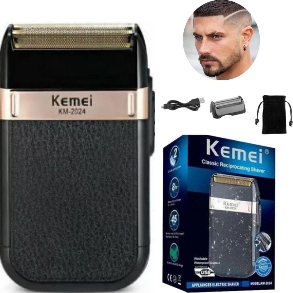 Shaver Kemei 2024 Profissional Rápido
