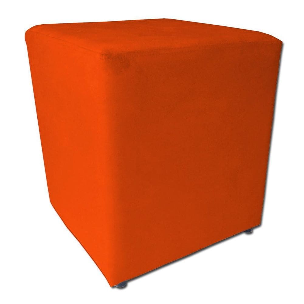 Puff Pufe Quadrado Courino Decorativo 34X34 Sala Quarto