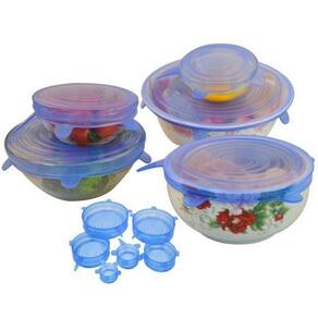 Kit 6 Super Tampas Potes Universal Stresh Silicone Premium