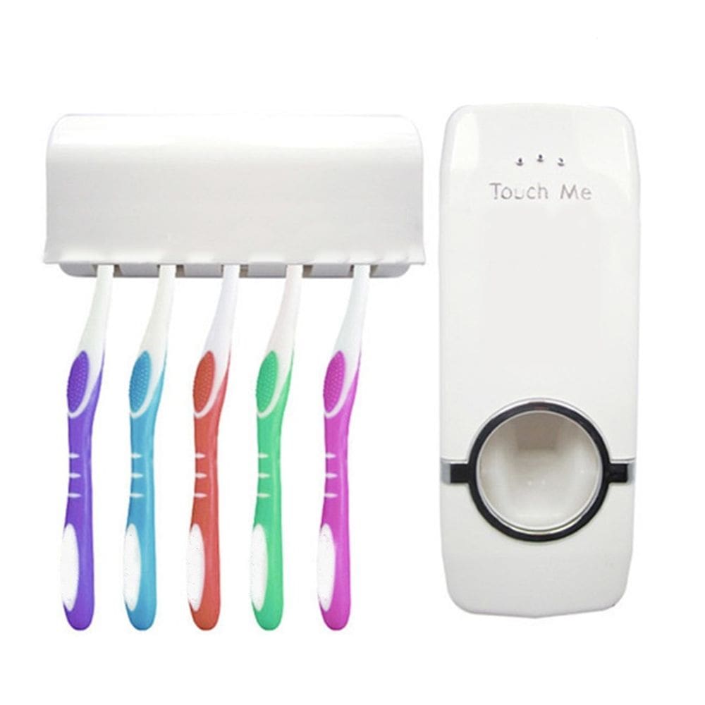 Suporte Dispenser De Pasta De Dente Automatico Branco