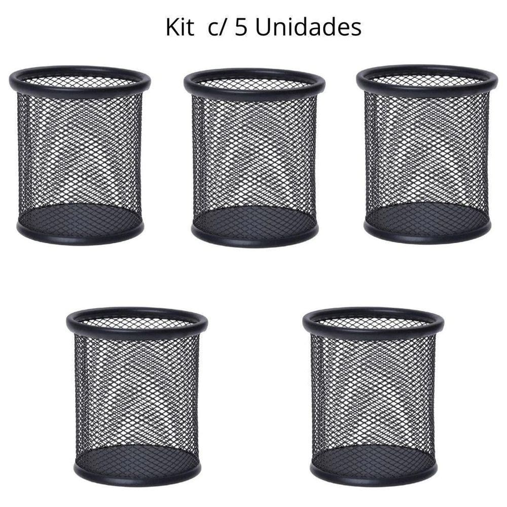 Porta Caneta, Porta Lápis, Porta Treco Kit 5 Unds, Redondo,