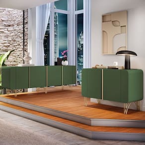 Balcão Aparador Buffet Saluti e Benvenuto Verde Pistache - HB Móveis