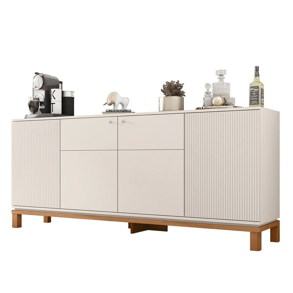 Balcão Buffet Sala de Jantar 179cm Lucca Off/Freijó C01 - Mpozenato