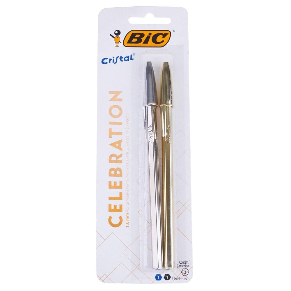 Caneta BIc Cristal Celebration com 2