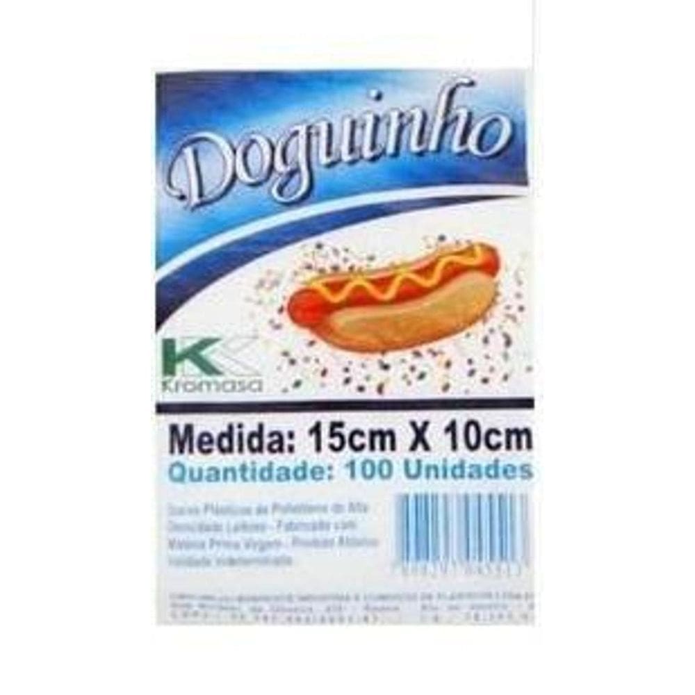 Kit 5 Plástico Para Hot Dog Doguinho 15X10Cm Com 100Un