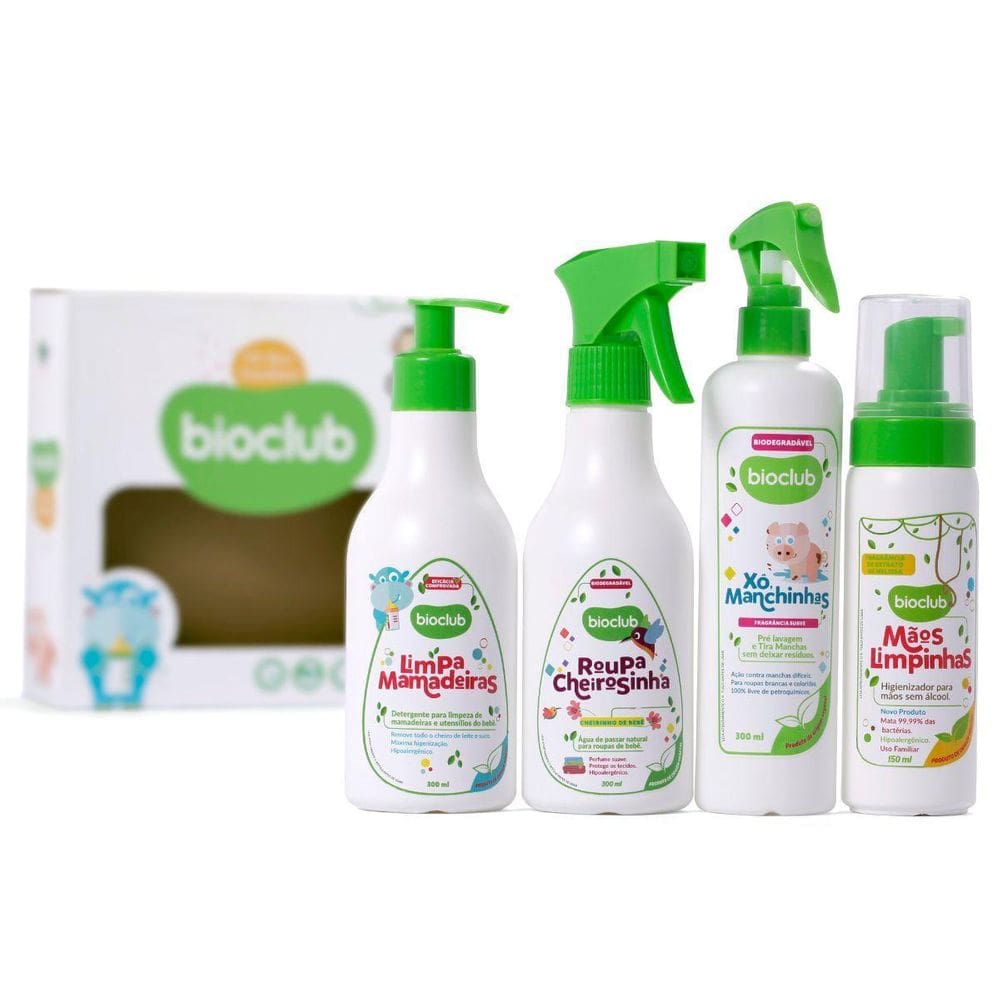Kit Box Saudável Infantil Bebe - Com 4 Produtos - Bioclub