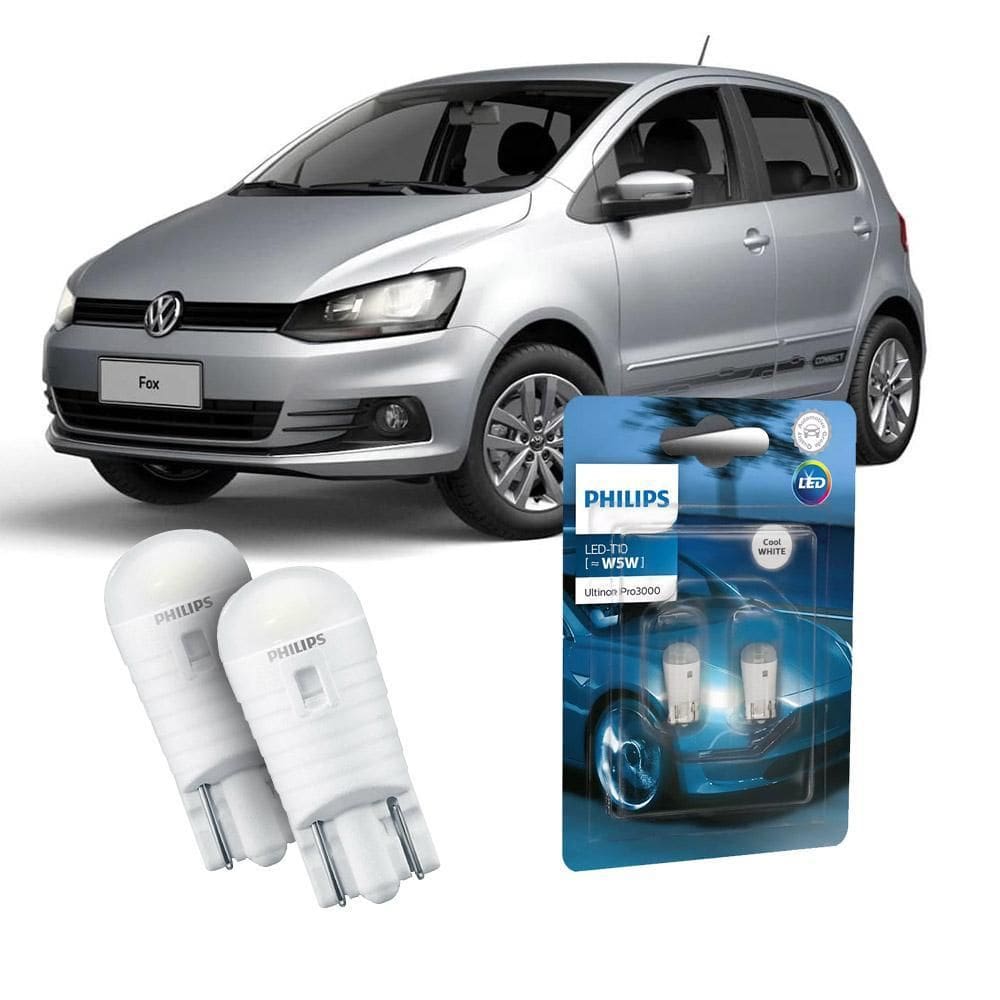 Par Lâmpada Led Farolete Fox Philips Ultinon
