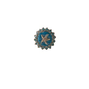 Anel Ajustável Iemanjá com Estrela do Mar 2,70 cm Metal