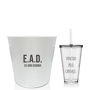Kit Balde De Pipoca E Copo Personalizados - Ead