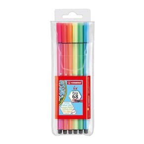 Kit Caneta Pen 68 1.0mm 6 Cores Neon - Stabilo