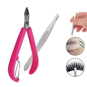 Kit Alicate Cutícula Profissional+Pinça Sobrancelha Aço Inox