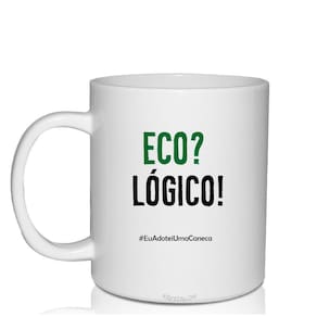 Kit 6 Canecas Brancas Personalizadas Eco-Logico