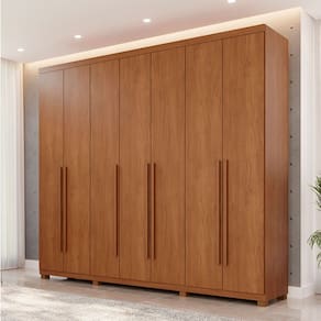 Guarda-Roupa Casal Bahrein 7 Portas 6 Gavetas Cinamomo - Pnr Móveis