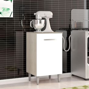 Balcão Multiuso Porta Botijão De Gás Angela Elmo/branco Hr Móveis