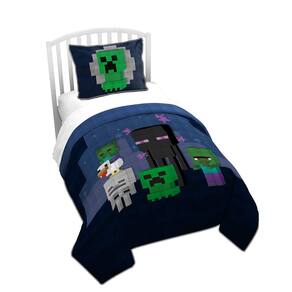Conjunto Quilt & Sham Jay Franco Minecraft Bad Night Full/Queen