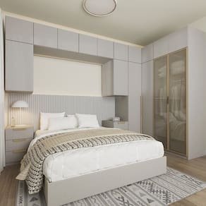 Guarda-Roupa Modulado de Canto 12 Peças 16 Portas Jade Cabecasa Madeiramadeira Cinza Urbano/Avelã