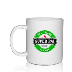 Caneca Branca Personalizada Dia Dos Pais - Super Pai