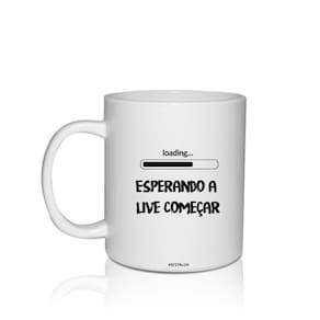 Kit 6 Canecas Brancas Personalizadas Criativas Para Live