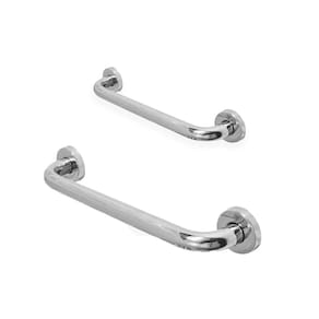 Barra de Apoio 60Cm e 30cm Inox Suporte Apoio Anti Queda Evita Acidentes Deficientes