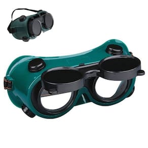 Oculos de Solda Dupla Lente EPI Mascara Articulavel Proteçao Soldador Serralheiro Resistente Segurança