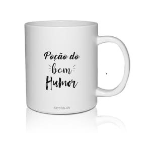 Kit 2 Canecas Brancas Para Home Office Poção Do Humor