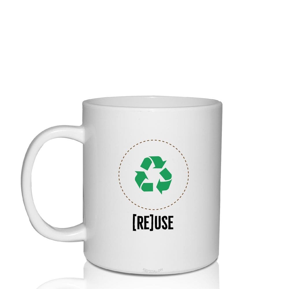 Caneca Branca Eco Reuse Um Copo Krystalon