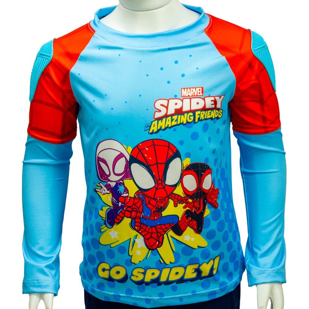 Camiseta de Proteção Esportiva Juvenil Gola Redonda UV 50+ Spidey Nathor