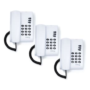 Telefone Fixo Com Fio Intelbras Sem Chave Cinza - 3 Unidades