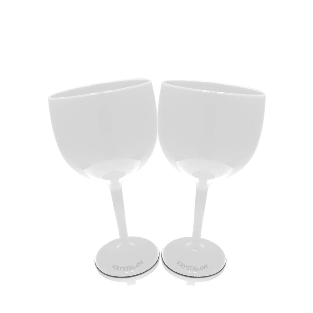 Kit 2 Taças Gin Brancas Acrílico Poliestireno