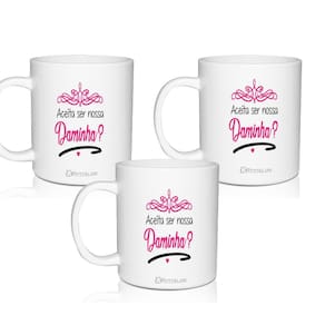 Kit 3 Canecas Lembrancinha Personalizado Daminha