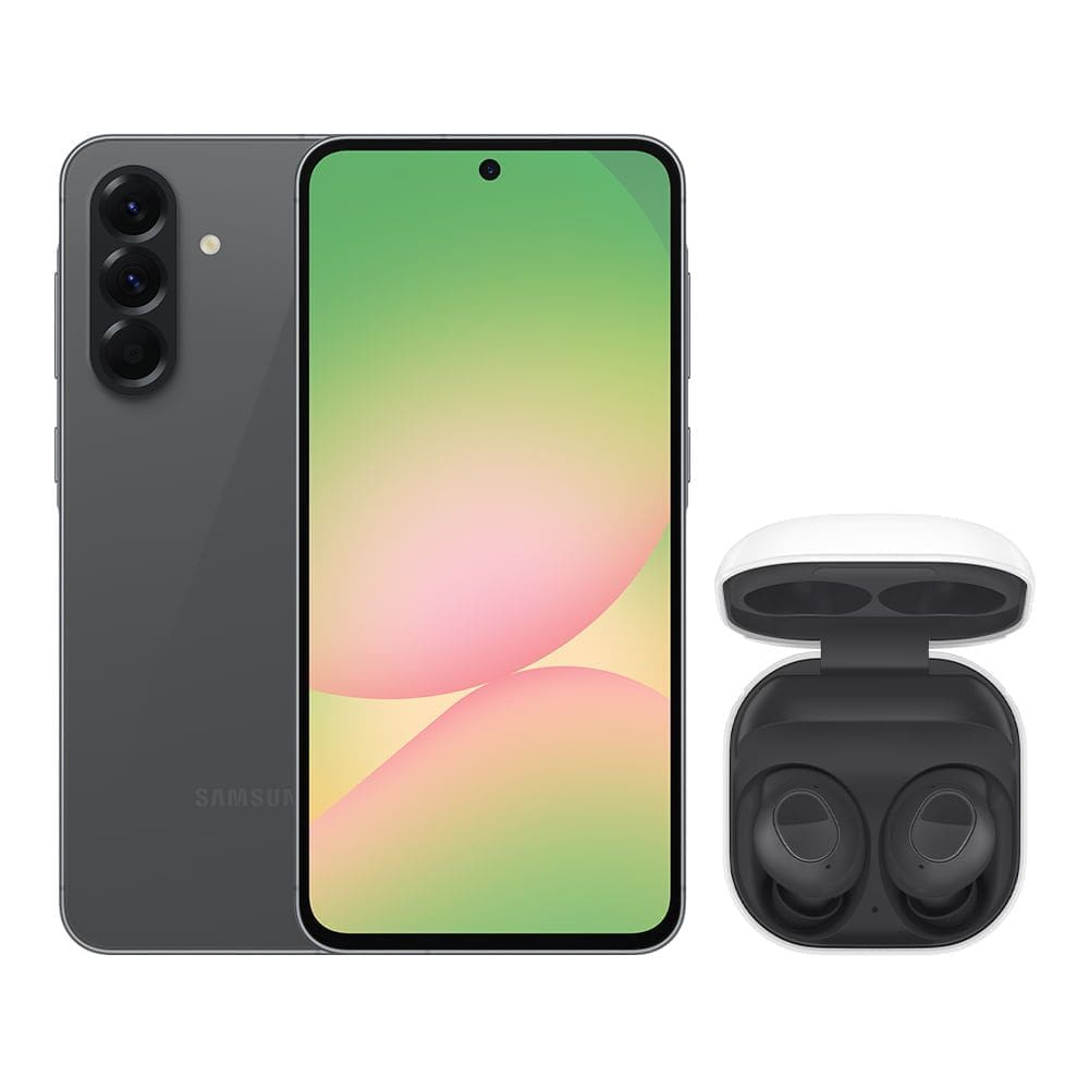 A56 5G (128GB) - Preto + Galaxy Buds FE - Grafite